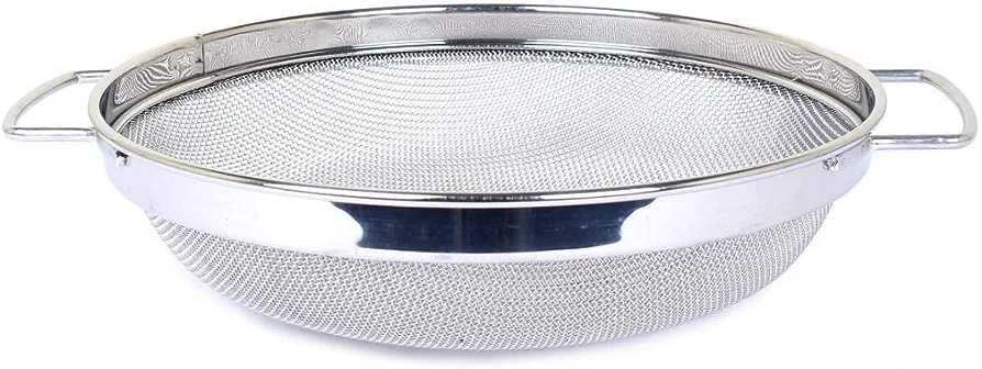 Keval Stainless Steel Puran Jali Chalan Mesh Strainer, 8 Inch