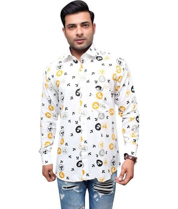 Aish N Ridh Cotton Regular Fit Printed Men's Casual Shirt - White ( Pack of 1 )