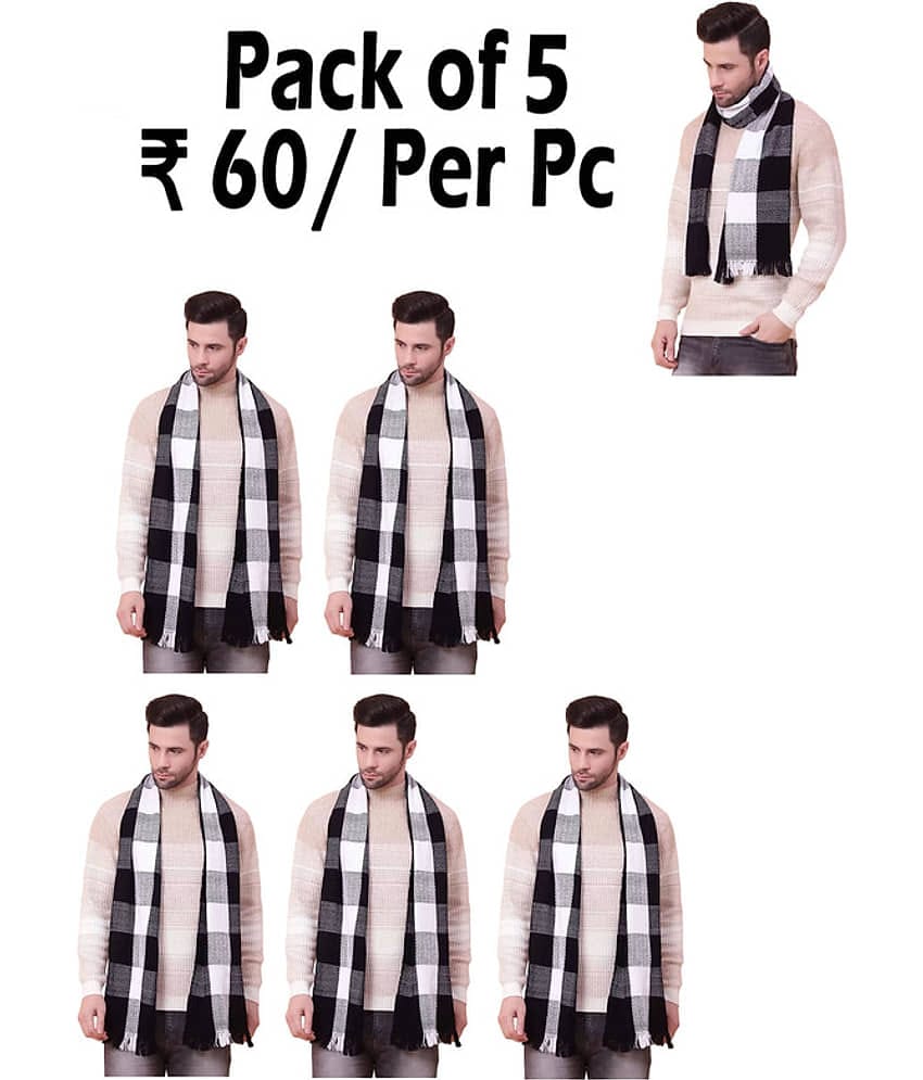 Paryag Multi Color Women's Muffler ( Pack of 5 )