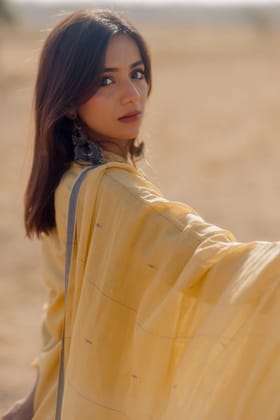 Ochre Jaamdani Dupatta