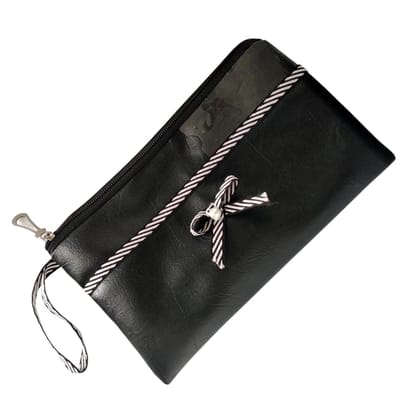 PU Leather Pouch for Cosmetics, Waterproof Rexine Pencil Case for School, College and Office, Accessories Pouch, Water Resistant Case