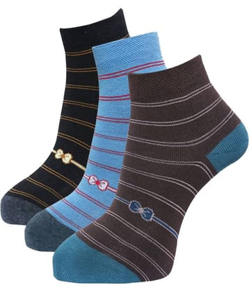 Dollar - Multicolor Cotton Women's Ankle Length Socks ( Pack of 3 )