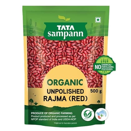 Tata Sampann Unpolished Organic Rajma (Red) 500GM