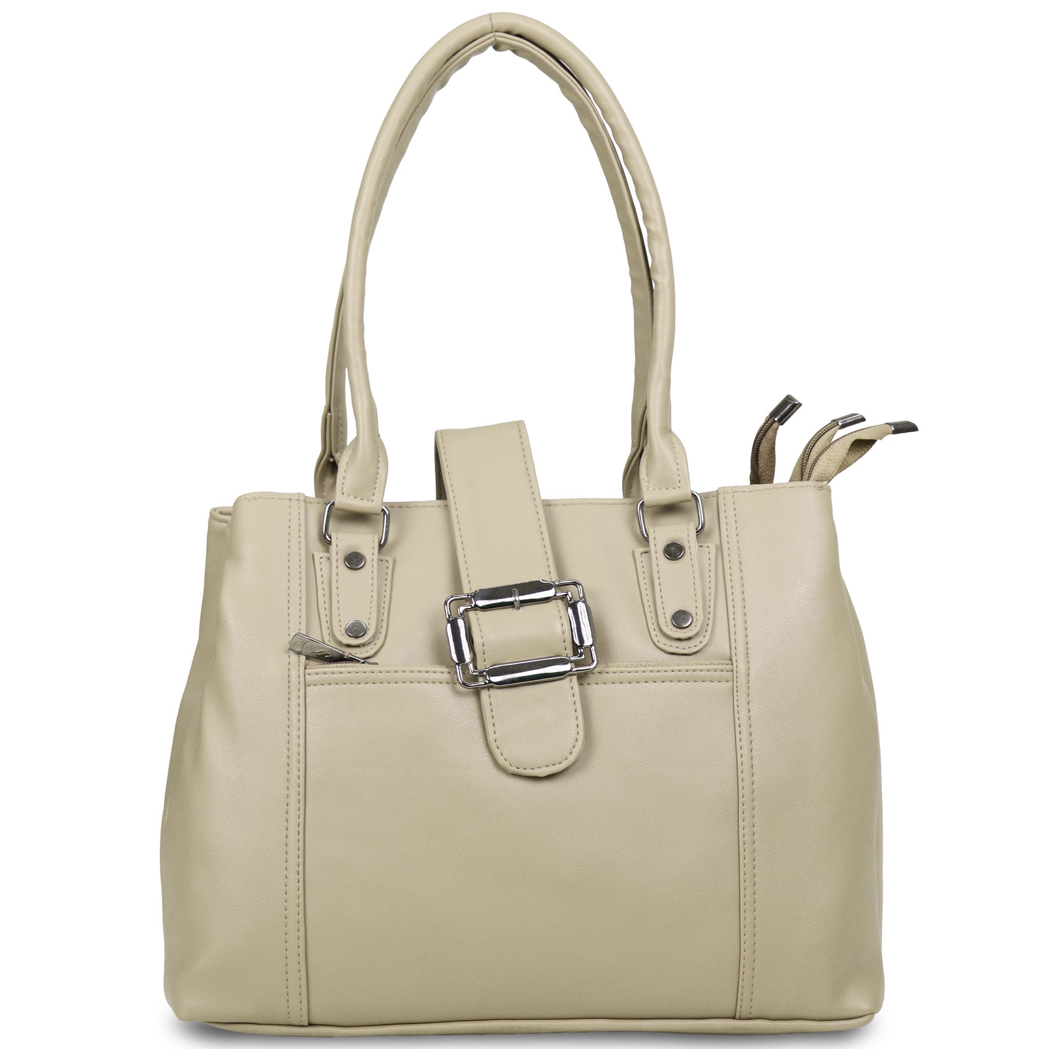 Jothi Fivelin Classic Womens Handbag | Large Multi-Compartment Synthetic Leather Tote | Matte Finish | Water-Resistant | Soft Base | Light Green