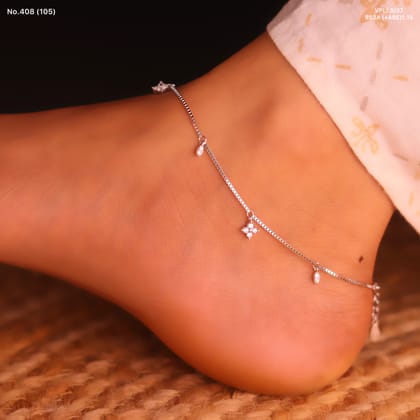 Mystic Charms Silver Payal for Women