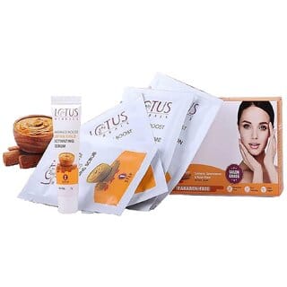 Lotus Herbals Radiance Boost Ubtan Gold Facial Kit  Turmeric, Sandalwood, Rose Water and 24k Gold flakes Vegan47gm