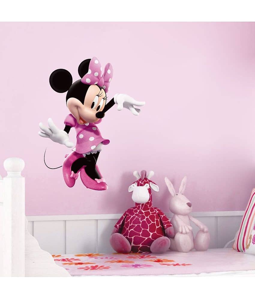 Decor Villa Pink baby PVC Vinyl Multicolour Wall Stickers