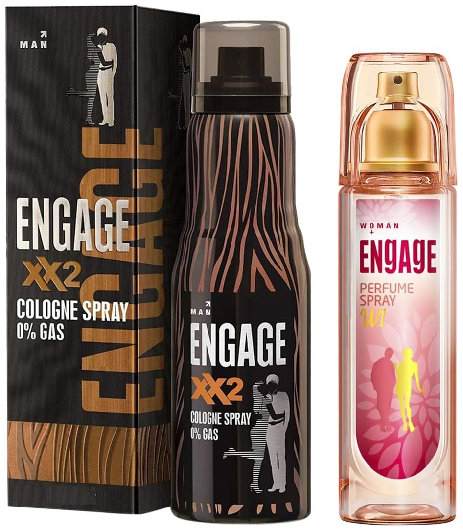 Engage W1 Perfume Spray For Women, 120ml & Cologne Spray XX2 For Men, 135ml Engage W1 Perfume Spray For Women, 120ml & Cologne Spray XX2 For Men, 135ml - 1 count (pack of 1)