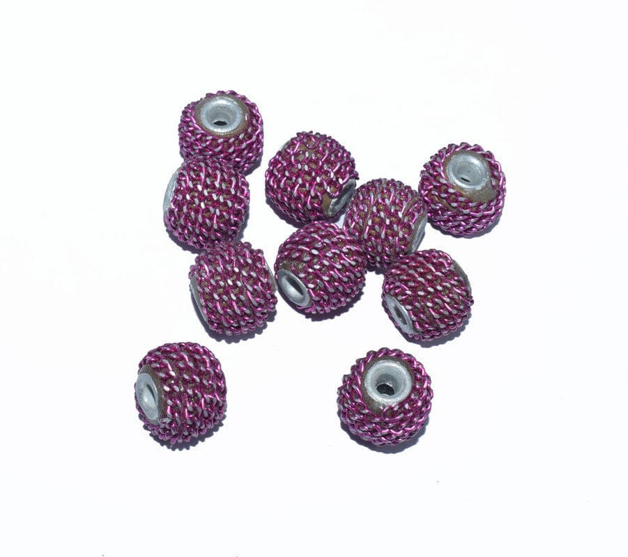 Handmade Kashmiri Beads use for jewelry makings, KASM-62-Per Packet of 25 Pcs / 14 MM