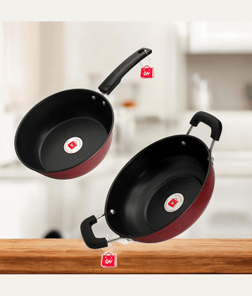 LAZYWINDOW Non Coated Non-stick Cookware Sets