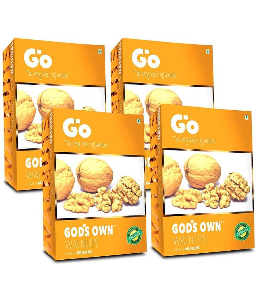 GO Light Broken Walnuts(Akhrot giri) 250 g Pack of 4