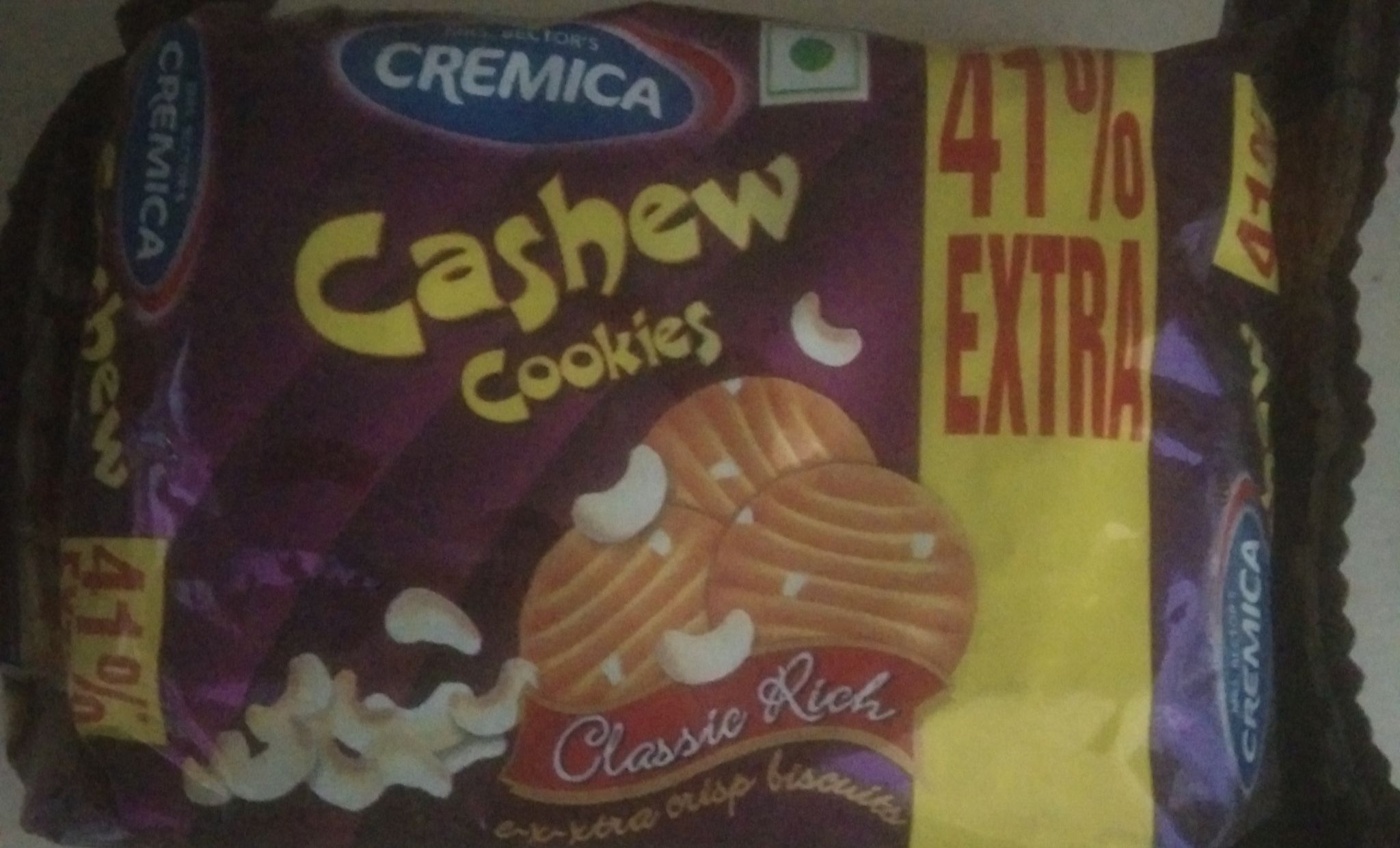 Cremica cashew cookies 50g