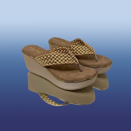 Bright FabricKnit Wedges-Tan / 39