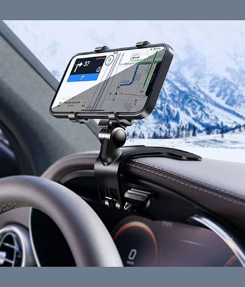HINGOL Dashboard & Windshield Single Clamp Car Mobile Holder - Black