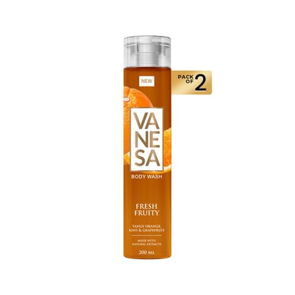 Vanesa Pack of 2 Fresh Fruity Body Wash - 200 ml Each
