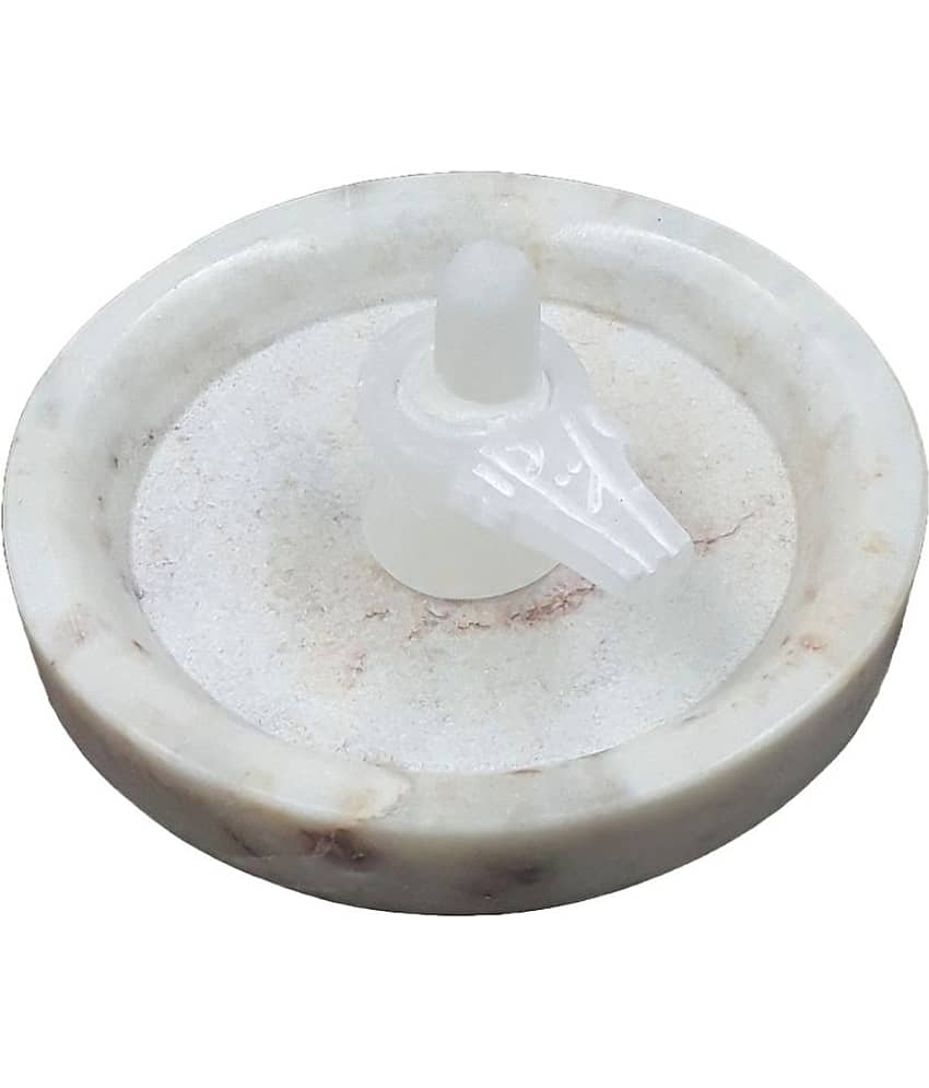 KRAFT CLOUDS Marble Shivling Idol ( 5 cm )