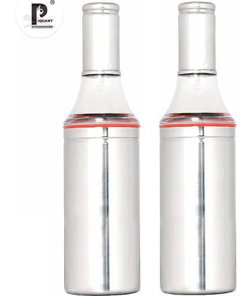 PIQUANT KITCHENWARE Oil Pourer Steel Oil Container/Dispenser Set of 2 1000 mL
