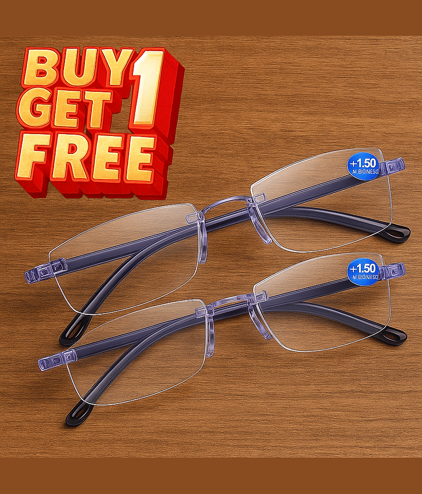 THMT Square Rimless Reading Glasses