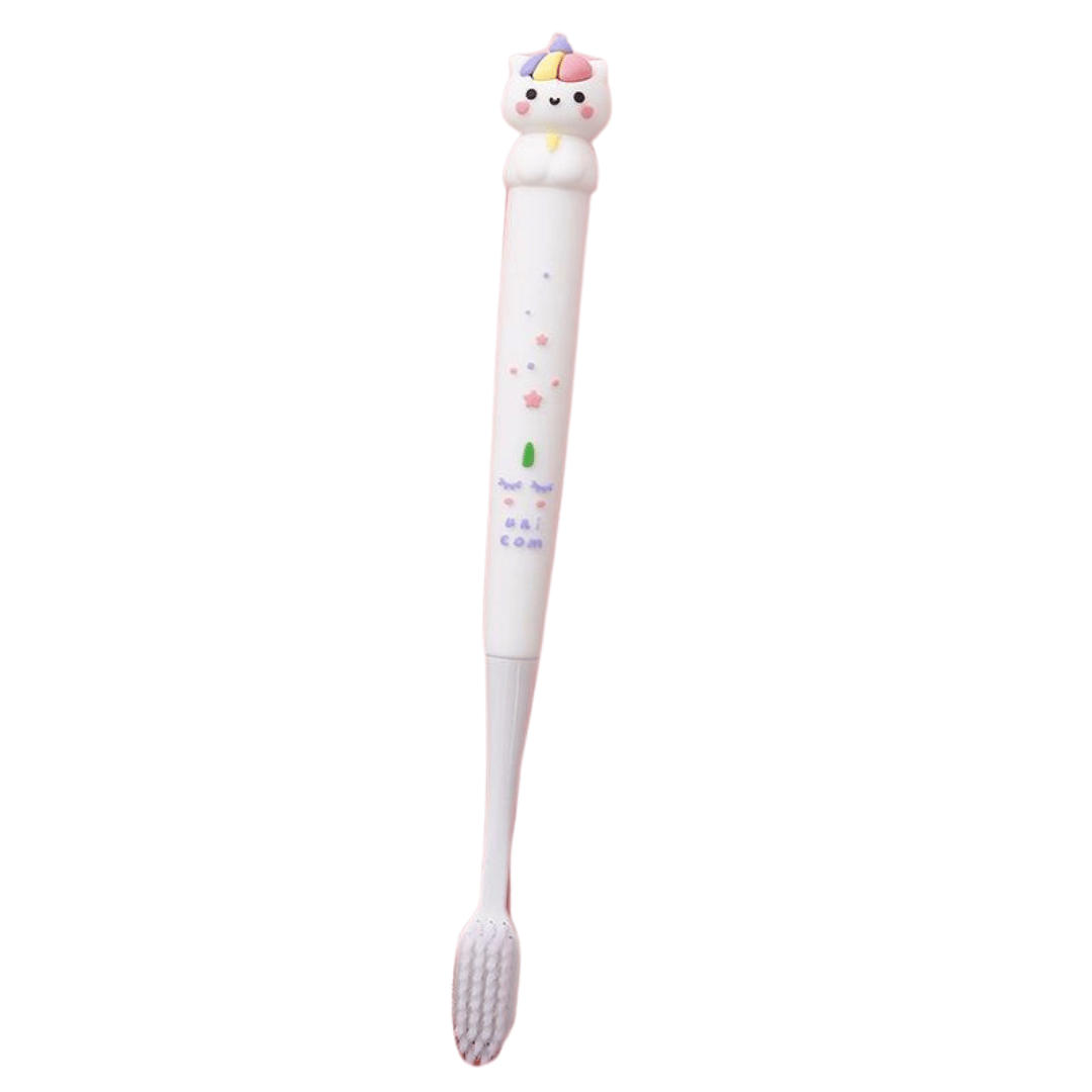 Kawaii Unicorn Kids Kids Toothbrush - white - Single Piece