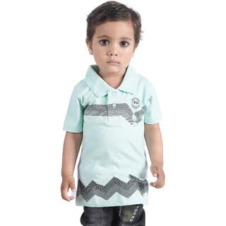 Kid Kupboard Cotton Baby Boys T-Shirt, Light Blue, Half-Sleeves, 2-3 Years KIDS7356