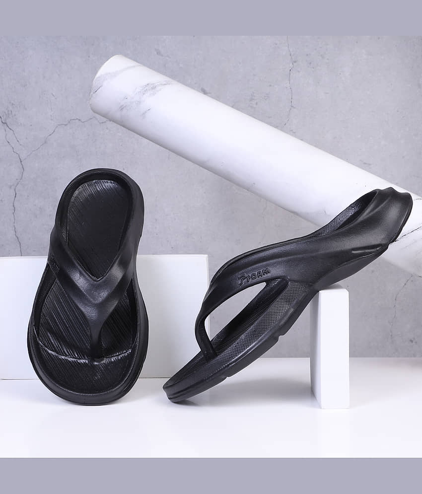 KNIEVL Black Men's Thong Flip Flop