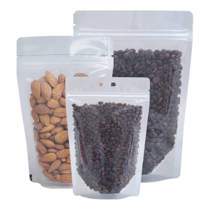 ONE SIDE Transparent Standup Zipper Pouches 180x255x45x45MM  500 G Capacity 500 pieces