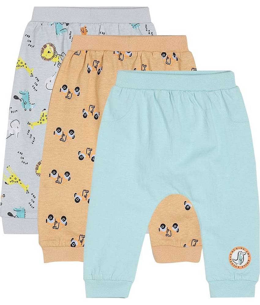 MINI KLUB Pack of 3 Baby Boys Cotton Pyjama ( Multi Color )