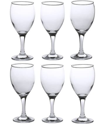 Afast Wine  Glasses Set,  250 ML - (Pack Of 6)