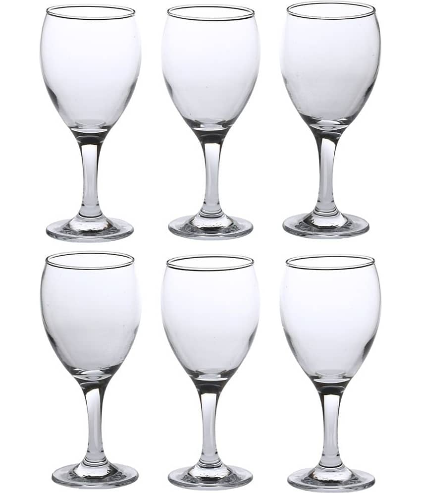 Afast Wine  Glasses Set,  250 ML - (Pack Of 6)