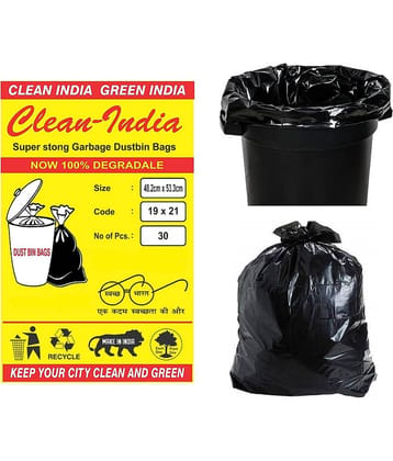 Clean India Garbage Medium 120 pcs - 19X21 Disposable Garbage Trash Waste Dustbin Bags