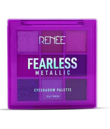 RENEE Fearless Eyeshadow Palettes - Metallic, Vibrant Shades, Travel Friendly, Long Lasting, 12Gm