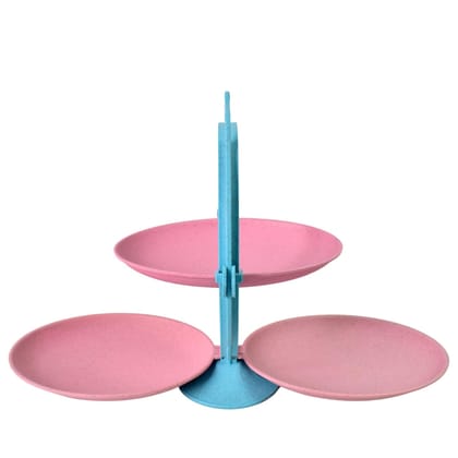 Alunari Foldable Mirror Shape Fruit Plate & Candy Dish  Multi-Use Elegant Dried Fruit Tray for Home Decor, Parties, and Special Occasions (1 Set)