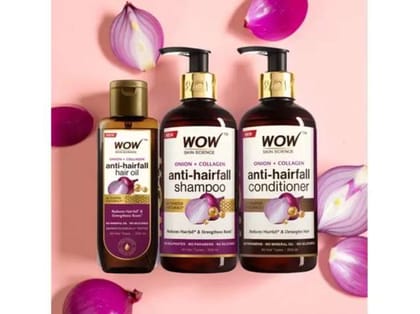 WOW Onion Ultimate Hair Fall Control Trio - 800 ml 