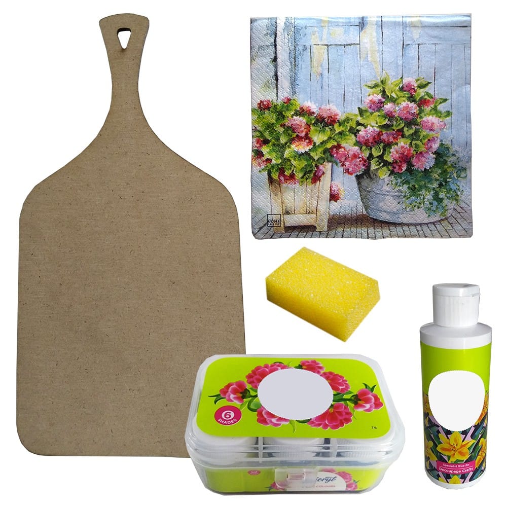 Decoupage Art on Chopping Board  DIY Kit by Penkraft