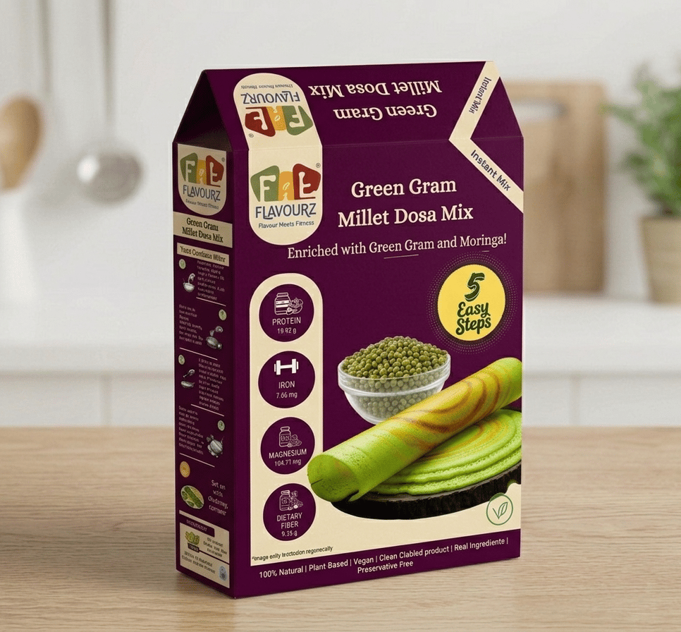 Green Gram Millet Dosa Mix with Moringa - High Fiber
