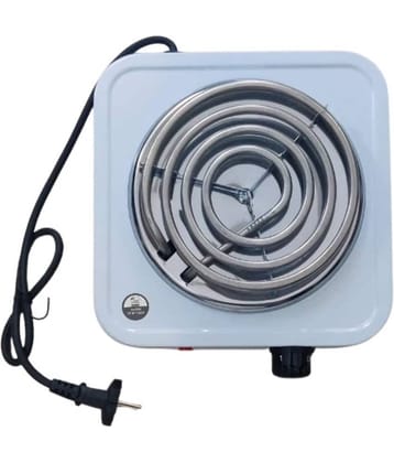 PUFF SMART Hookah White Hot Plate - 1000Watt Portable Coil Stove/Coil Electric Stove For Cooking, Electric Cooking Heater | Steel Plate | Metal Coconut Coal Burner