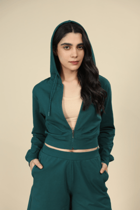 Women’s Cropped Hoodie – Organic Cotton-XS