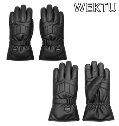 WEKTU Performance Winter Gloves with Water-Resistant Shell & Adjustable Wrist Strap