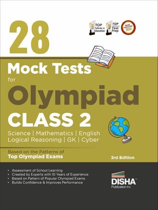 28 Mock Test Series for Olympiads Class 2 Science, Mathematics, English, Logical Reasoning, GK & Cyber 3rd Edition
