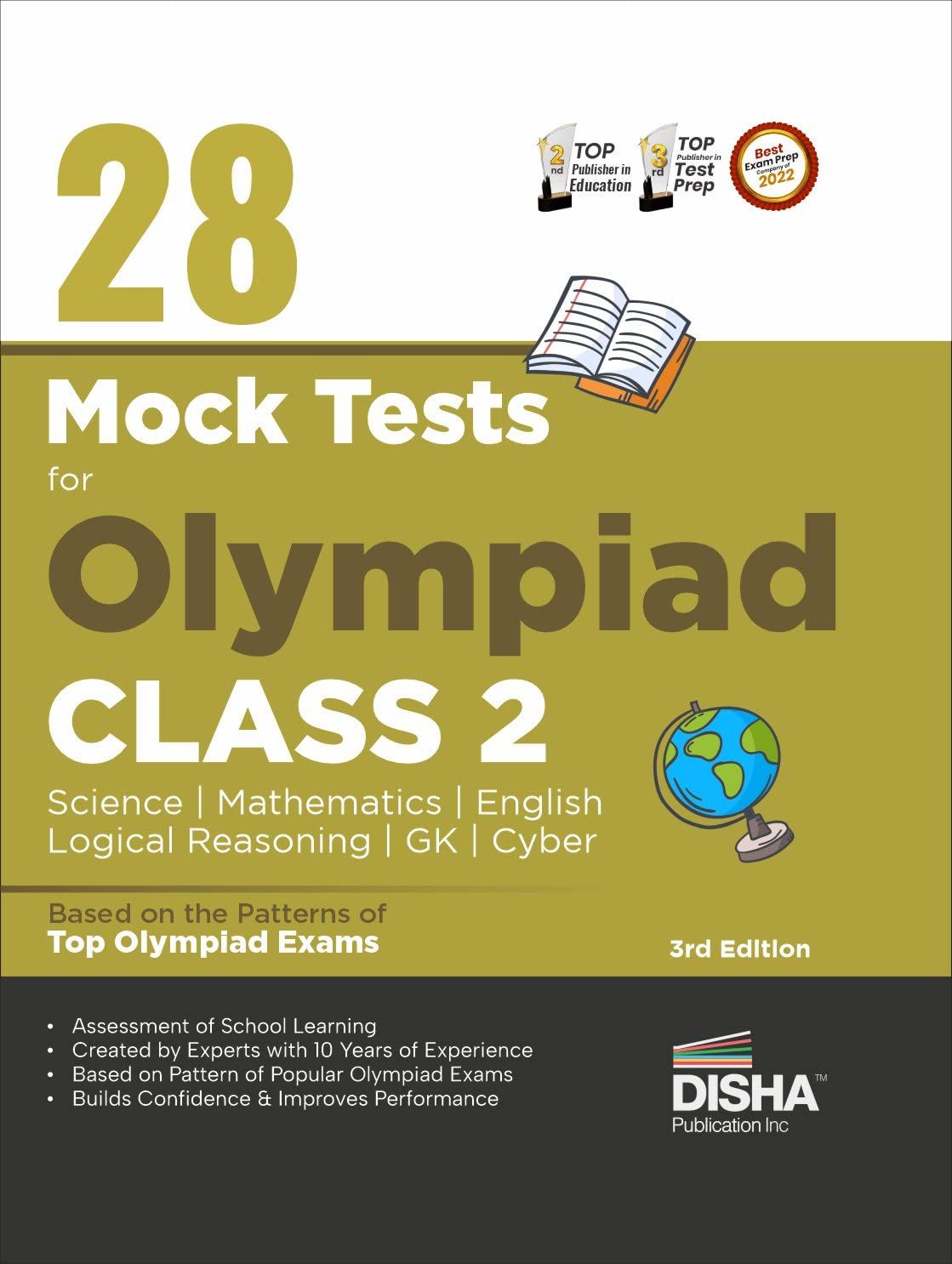 28 Mock Test Series for Olympiads Class 2 Science, Mathematics, English, Logical Reasoning, GK & Cyber 3rd Edition