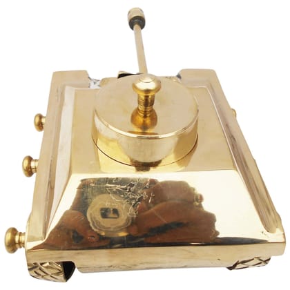 Brass Tank Decorative Toy | Indian Handcrafted Miniature, Height : 4 Inch (ZMAS329 D)