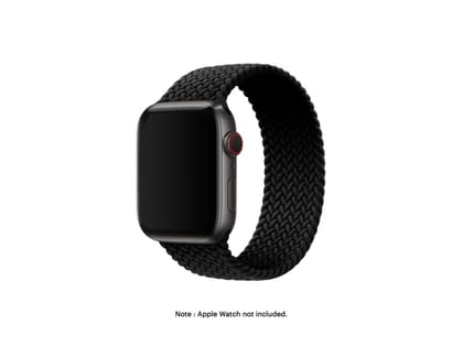 DailyObjects Braided Solo Loop Apple WatchBand (42/44/45mm)  - Black