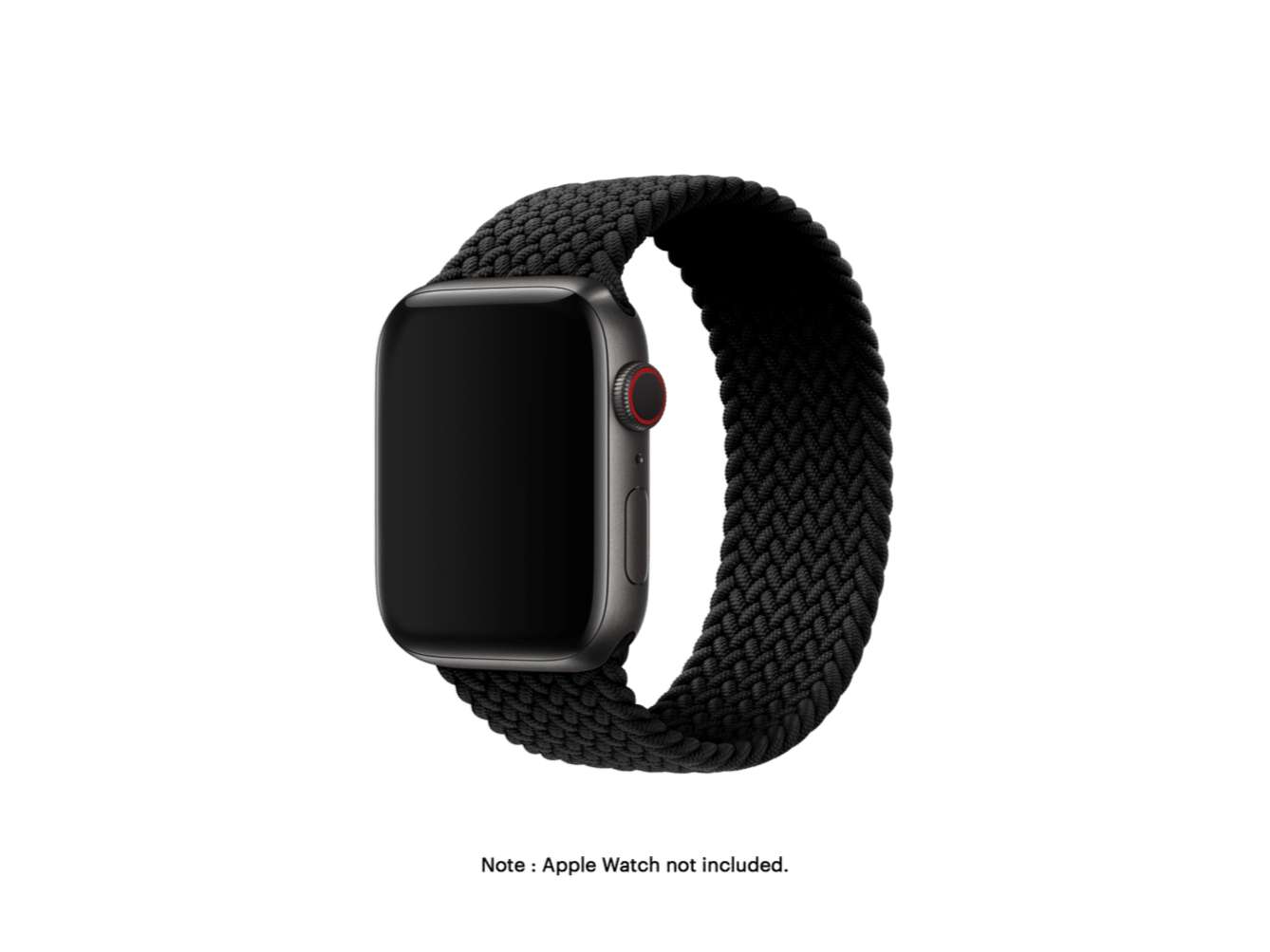 DailyObjects Braided Solo Loop Apple WatchBand (42/44/45mm)  - Black