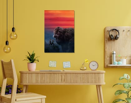 "KING KONG:THE MOVIE "- Shiny & Sturdy Metallic Poster  Art That Pops & Sticks (Literally!)-A3