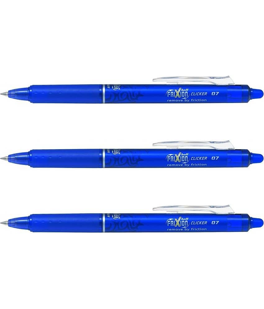 Pilot Frixion Clicker Ball Pen RT Blue Pack of 3