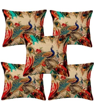 BELLA TRUE Set of 5 Cushion Covers Abstract Themed ( 40 x 40 )