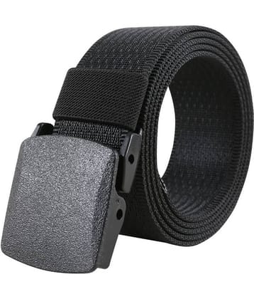 Edifier - Black Leather Men's Casual Belt ( Pack of 1 )