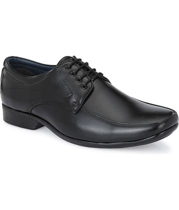 John Karsun Black Men's Derby Formal Shoes