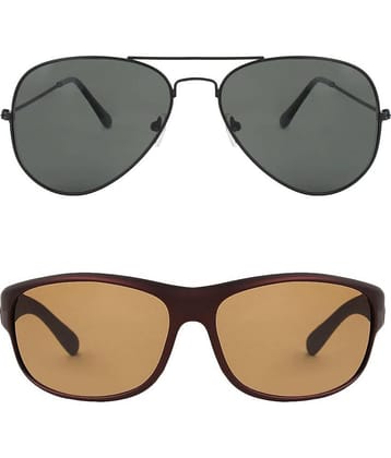 Kanny Devis - Black Pilot Sunglasses ( Pack of 2 )