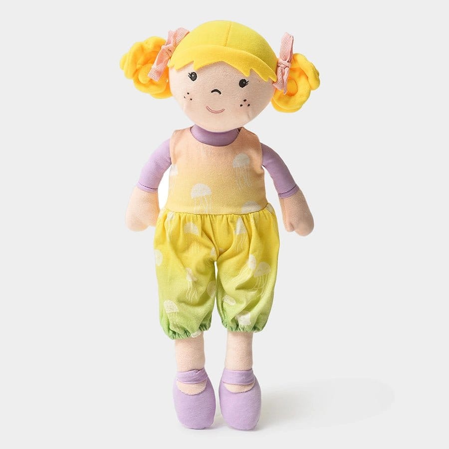 Girl May Soft Doll-38x22 cm / Yellow
